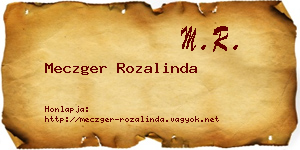 Meczger Rozalinda névjegykártya